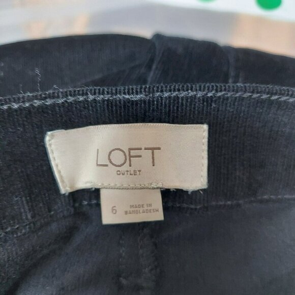 LOFT Ann Taylor Women's Modern Skinny Corduroy Pants-Black-Soft- Size 6 - Picture 5 of 6